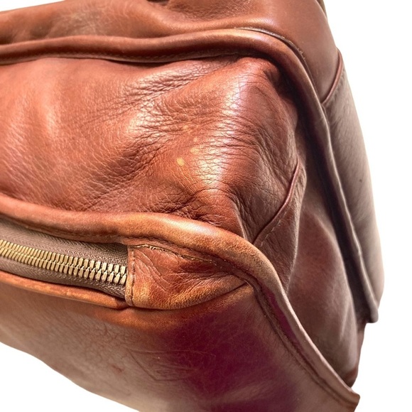 Allen Edmonds brown leather convertible backpack laptop bag carryon travel - Picture 5 of 16